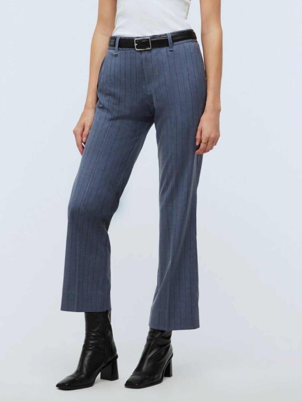 Madewell Striped Flare Ankle Pants (Sz 8)